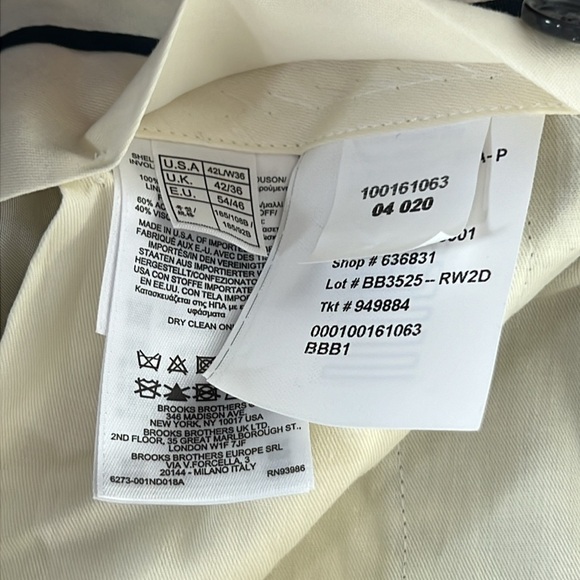 Brooks Brothers 1818 Regent Fit Suit Gray/Cream Plaid - Picture 11 of 16